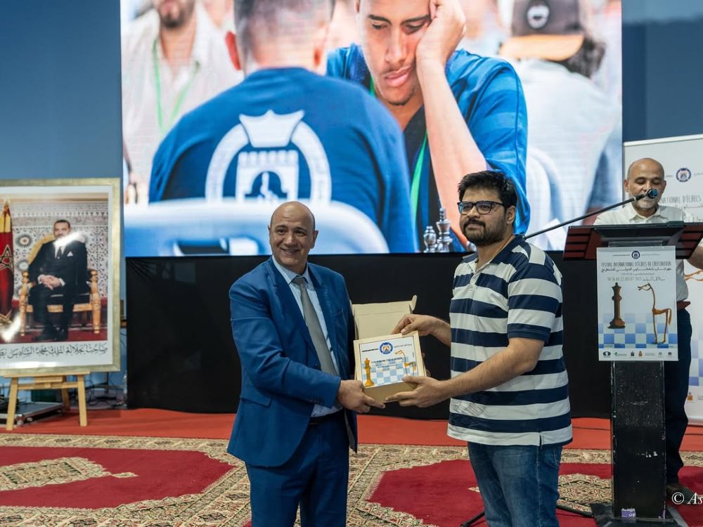 Champion - IM C R G Krishna 7.5/9 | Photo: Association Alwan Fannia, Chessbase India